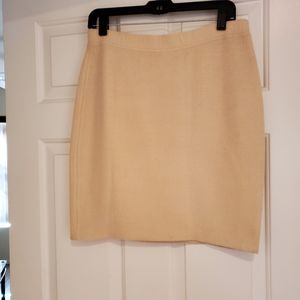 ST JOHN KNIT SKIRT BEIGE SZ 10